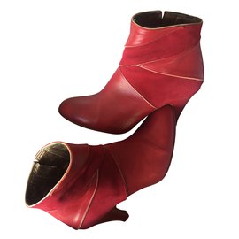 Patricia Blanchet-Ankle Boots-Red