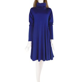 Issey Miyake-Issey Miyake Wool Fishtail Dress-Blu