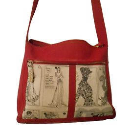 Sac à main Rochas en vinyle rouge Rouge
