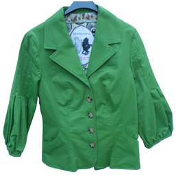 Autre Marque-veste vert prairie du créateur St Martin's manches et basques à plis  taille 38/40 fr-Vert