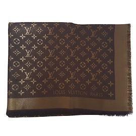 Louis Vuitton-Schal-Monogramm glänzen braun Braun