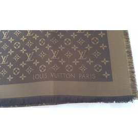 Louis Vuitton-Louis Vuitton-Schal-Monogramm glänzen braun-Braun