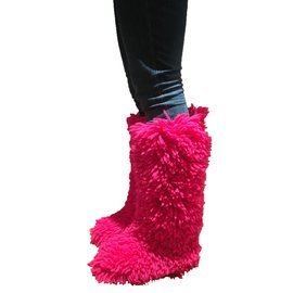 Dolce & Gabbana Wool runway boots Pink