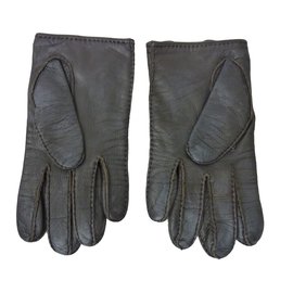 Hermès-Beautiful Hermès gloves-Dark brown