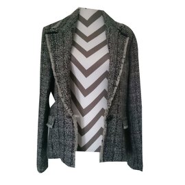 Isabel Marant Etoile-Giacca-Nero,Beige,Altro,Grigio,Grigio antracite