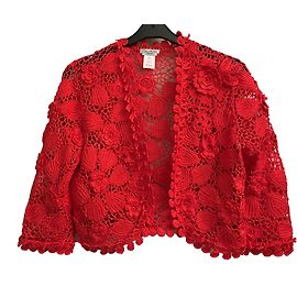 Oscar de la Renta Kurze Jacke Rot
