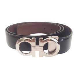 Salvatore Ferragamo-Belts-Black