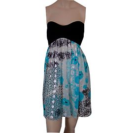 Vestido de seda Diane Von Furstenberg Asti preto e azul Preto Azul Multicor