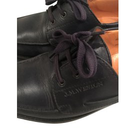 JM Weston-Lace ups-Navy blue