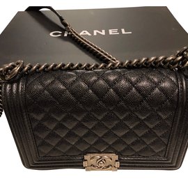 Chanel-Bolsa de niño-Negro
