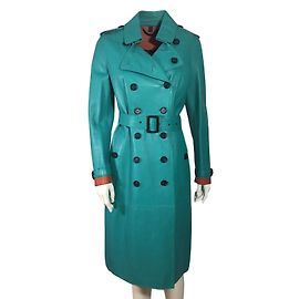 Burberry Prorsum Leather trench coat Blue