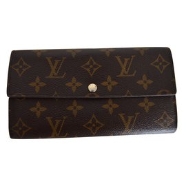 Louis Vuitton-carteiras-Castanho escuro