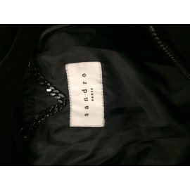 Sandro-Men Coats Outerwear-Black