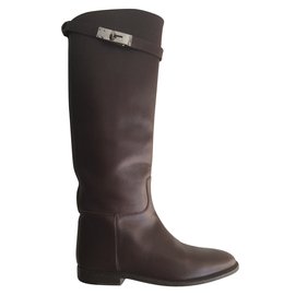 Hermès-Springende Stiefel-Braun