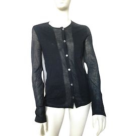 Cárdigan Helmut Lang de algodón negro Negro