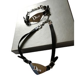 Christian Dior Set di gioielli Nero Argento