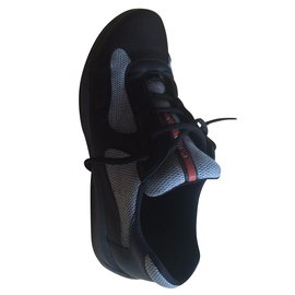 Prada-Coppe americane Prada sneakers-Nero