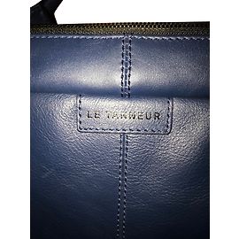 Le Tanneur Blue Leather Handbag Blue