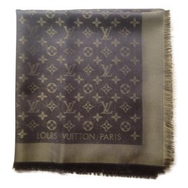 Louis Vuitton-Classic Monogram Scarf-Brown