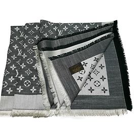 Louis Vuitton Klassischer Monogrammschal Schwarz