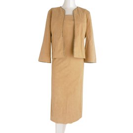 Chloé-Chloe  Embellished Dress and Jacket Suit-Caramel