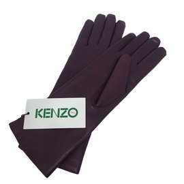 Kenzo-Gloves-Dark red
