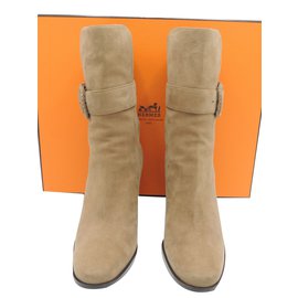 Hermès-Ankle boots-Beige