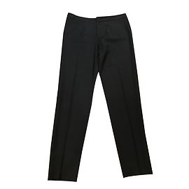 Chloé Black Wool Slim Straight Pants 38FR Black
