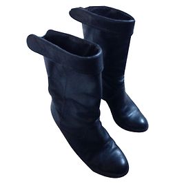 Comptoir Des Cotonniers LEO Ankle Boots Black Leather 39FR Black