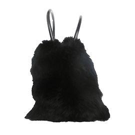 Nina Ricci Fur Handbag Black