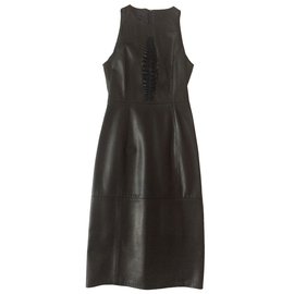 Emporio Armani-Leather dress-Black