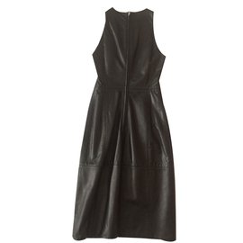Emporio Armani-Leather dress-Black