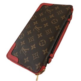 Louis Vuitton-«Organizador Diário Zippy Retiro Monogram / cerise»-Castanho escuro