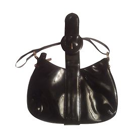 Lk Bennett Black Glossy Handbag Black