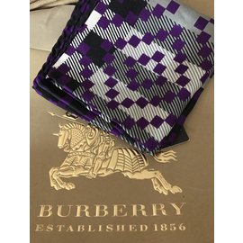 Burberry-Sciarpe di seta-Porpora