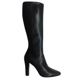 Saint Laurent-Bottes saint laurent pitone-Noir