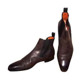Santoni Stiefel Anthrazitgrau