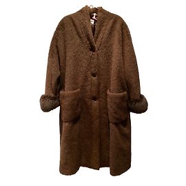 Casaco longo Max Mara castanho de lã e alpaca Marrom