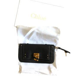 Chloé Clack Wallet Black Leather Black