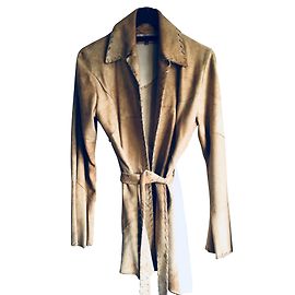 Ventcouvert Asymmetrische Wildlederjacke Beige Beige