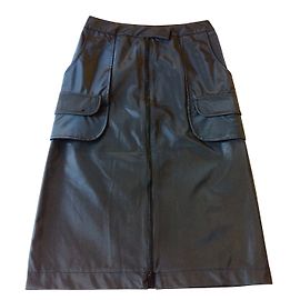 Jupe en satin noir Plein Sud Noir