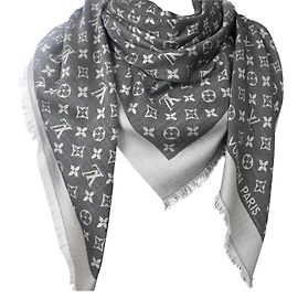 Louis Vuitton Klassischer Monogrammschal Schwarz