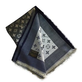 Louis Vuitton-Lenço do monograma-Azul