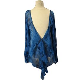 Ralph Lauren Silk Tunic Blue Blue