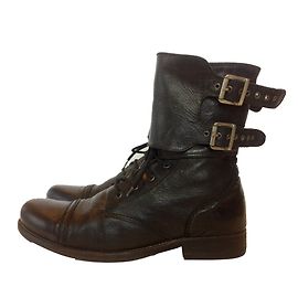 All Saints Military biker boots Black