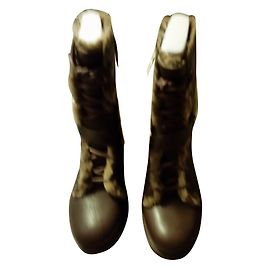 Bottines Ugg en cuir chocolat Chocolat