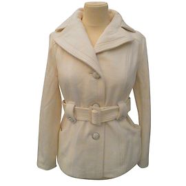 Kenneth Cole Safari Jacket Cream Cotton M Cream