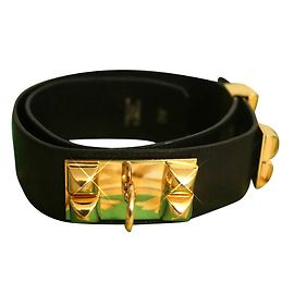 Hermès Cinturón Collier De Chien Negro