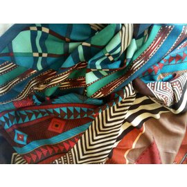 Hermès-Châle Hermès cachemire « Coupons Indiens »-Multicolore