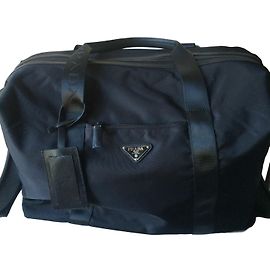 Prada bolsa de lona Negro